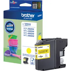BROTHER LC221Y ink yellow 260 pages DCPJ562 MFCJ480 MFCJ880
