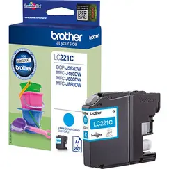BROTHER LC221C ink cyan 260 pages DCPJ562 MFCJ480 MFCJ880