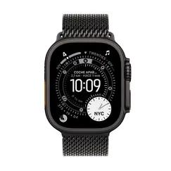 APPLE WATCH ULTRA 3 GPS + CELLULAR 49MM BLACK TITANIUM CASE WITH BLACK TITANIUM MILANESE LOOP - LARGE