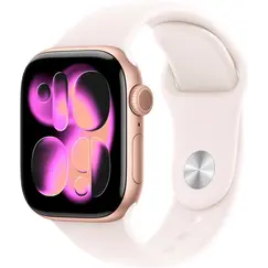 APPLE WATCH SERIES 11 GPS 42MM ROSE GOLD ALUMINIUM CASE WITH LIGHT BLUSH SPORT BAND - M/L