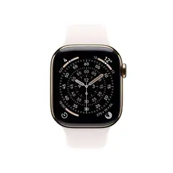 APPLE WATCH SERIES 11 GPS + CELLULAR 42MM GOLD TITANIUM CASE WITH LIGHT BLUSH SPORT BAND - M/L