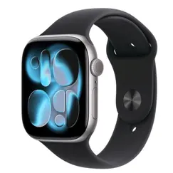 APPLE WATCH SERIES 11 GPS 42MM JET BLACK ALUMINIUM CASE WITH BLACK SPORT BAND - M/L