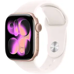 APPLE WATCH SERIES 11 GPS 42MM ROSE GOLD ALUMINIUM CASE WITH LIGHT BLUSH SPORT BAND - S/M