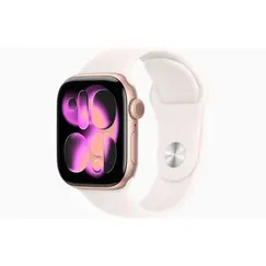 APPLE WATCH SERIES 11 GPS 46MM ROSE GOLD ALUMINIUM CASE WITH LIGHT BLUSH SPORT BAND - S/M
