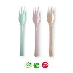 Garfos Plástico 26cm Reutilizáveis Sortido Pack 6un