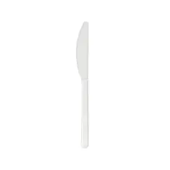 Facas C-PLA Reutilizáveis 18cm Branco 100un