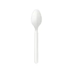 Colheres Sopa C-PLA Reutilizáveis 16cm Branco 100un