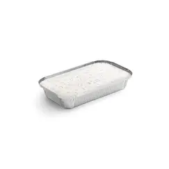 Embalagem Alimentar Alumínio 0600ml Retangular c/Tampa 100un