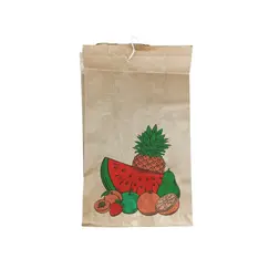 Bolsa Papel para Fruta 20x9x36cm até 3Kg c/Cordel 75un