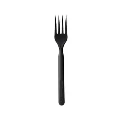 Garfos C-PLA Reutilizáveis 17cm Preto 100un