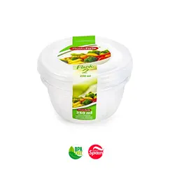 Caixa Hermética Redonda 250ml 2un