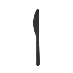 Facas C-PLA Reutilizáveis 18cm Preto 100un