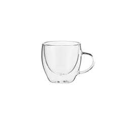 Chávena Vidro 085ml 06.2x6cm AROMA Dupla Camada 1un