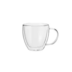 Chávena Vidro 350ml 09.5x9.5cm AROMA Dupla Camada 1un