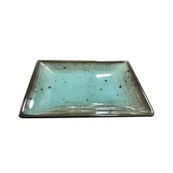 Prato 24.1x17.1x2.8cm Melamina Quadrado TERRACOTA Azul 1un