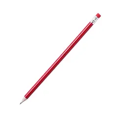 Lápis Grafite Melart Vermelho com Borracha Vermelha 1un