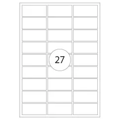 Etiquetas 063,5x029,6mm 25Fls Transparente Mate 675un