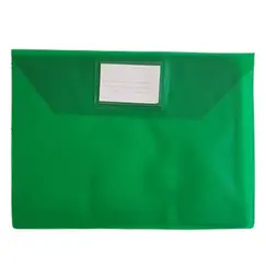 Bolsa 310x300mm A4 Envelope PVC Visor Transparente Verde