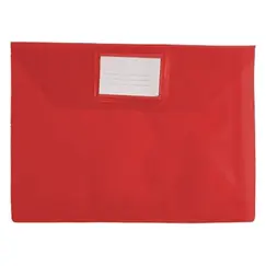Bolsa 310x300mm A4 Envelope PVC Visor Transp Vermelho