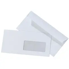 Envelopes 110x220mm DL c/Janela Branco 090g Laser 500un
