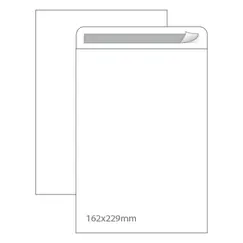 Envelopes Saco 162x229mm C5 Branco 90g Autodex Pack 50un