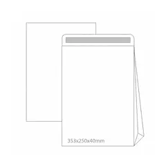 Envelopes Saco 250x353mm B4 Branco 120g C/Fole 40mm 250un