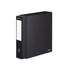 Pasta Arquivo+Cx Ambar L/L Din com calha Preto