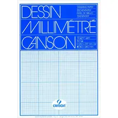 Papel Milimétrico 90g A4 Canson 50 Folhas