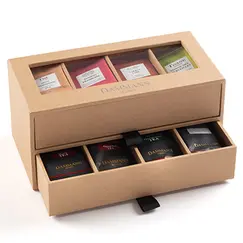 Caixa Coffret Chás 8 Sabores 56 Bolsas 7/7 Kraft