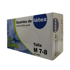 Luvas Látex Tamanho M c/Pó 100un