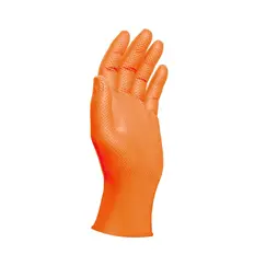Luvas Nitrilo Tamanho M s/Pó Laranja 100un