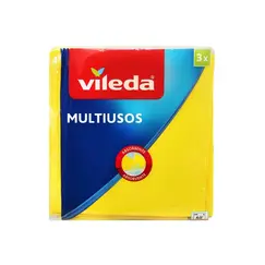 Pano 36x33cm Multiusos Vileda Amarelo Pack 3un
