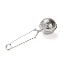Infusor de Chá Bola Perfurada com Pinça Aço Inoxidável