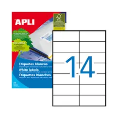 Etiquetas 105x042,4mm 100Fls A4 Apli 1400un