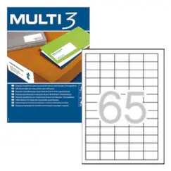 Etiquetas 038x021,2mm 500Fls A4 Multi3 32500un