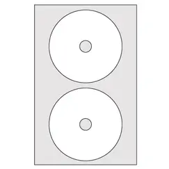 Etiquetas 117mm Multi3 para CD ou DVD 100 folhas 200un