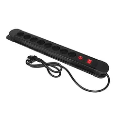 Bloco 8 Tomadas Proteção + Interruptor Cabo 1,5mts