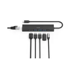 HAMA USB-C MULTIPORT HUB, 6 PORTS, 3 X USB-A, USB-C, HDMI, LAN/ETHERNET