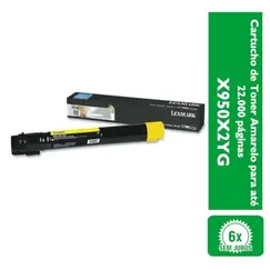 LEXMARK XS955de toner yellow standard capacity 22.000 pages 1-pack Return Programme