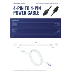 TELTONIKA NETWORKS 4-PIN to 4-PIN power cable