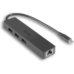 I-TEC USB C Slim HUB 3 Port with Gigabit Ethernet Adapter ideal for New Macbook Macbook Pro 2016 etc. compatible with Thunderbolt 3