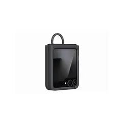 SAMSUNG Z FLIP8 MAGNETIC SILICONE CASE WITH Z RING  BLACK