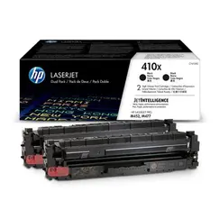 HP 410X original LaserJet Toner Cartidge CF410XD Black High Yield 2-pack