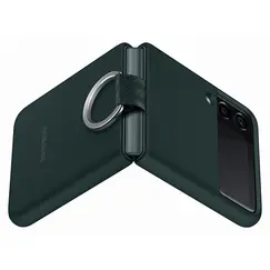 SAMSUNG Z FLIP8 MAGNETIC SILICONE CASE WITH Z RING FLIP8 GREEN