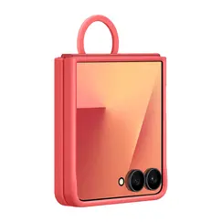 SAMSUNG Capa de Silicone com Anel B7 FLIP 7 Vermelho