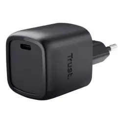 TRUST MAXO 30-watt GaN universal USB-C power adapter smartphone tablet 1 port Black