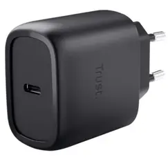 TRUST MAXO Universal USB-C 45 Watt GAN Power Supply Apple PC 1 Port + Cable Black