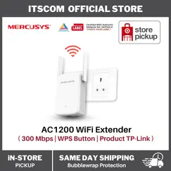 TP-LINK MERCUSYS ME300 AC1200 WiFi Range Extender WPS 2x antenna Wall plugged