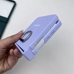SAMSUNG Z FLIP8 MAGNETIC SILICONE CASE WITH Z RING  VIOLET