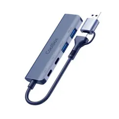COOLBOX Aluminum Hub USB-C/A - 2x USB-C + 2x USB-A 3.2 Gen 1